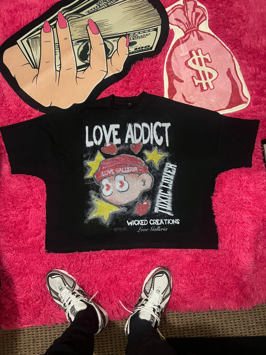 "Love Addict" Boxy Tee