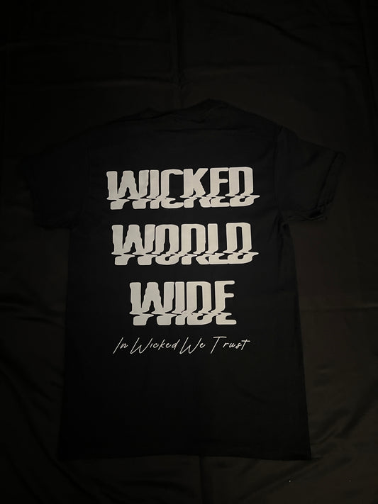 Black Wicked World Wide T-shirt