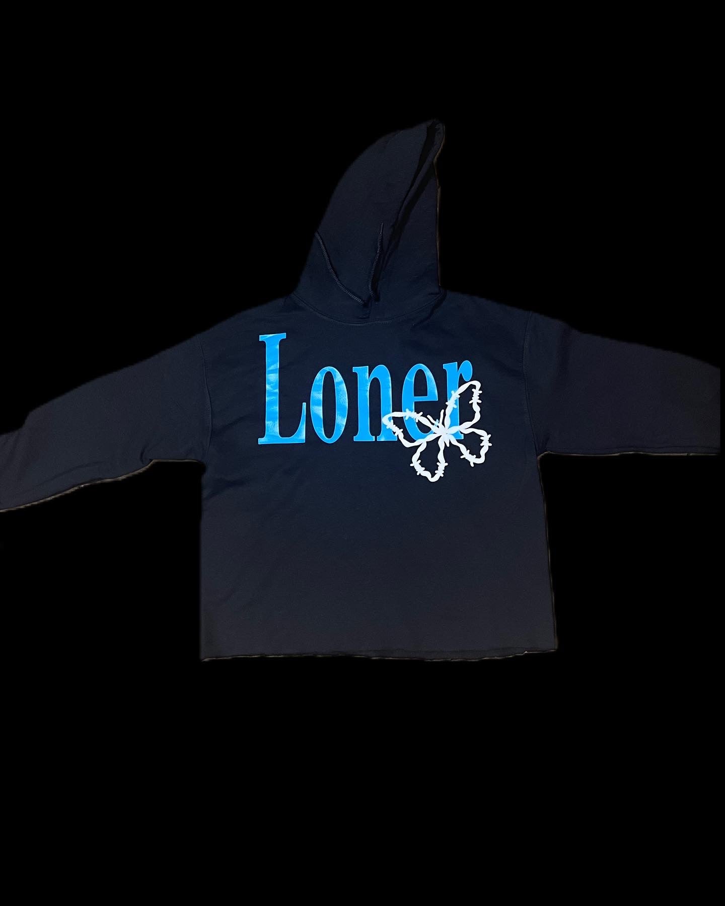 "Loner" Cropped Hoodie