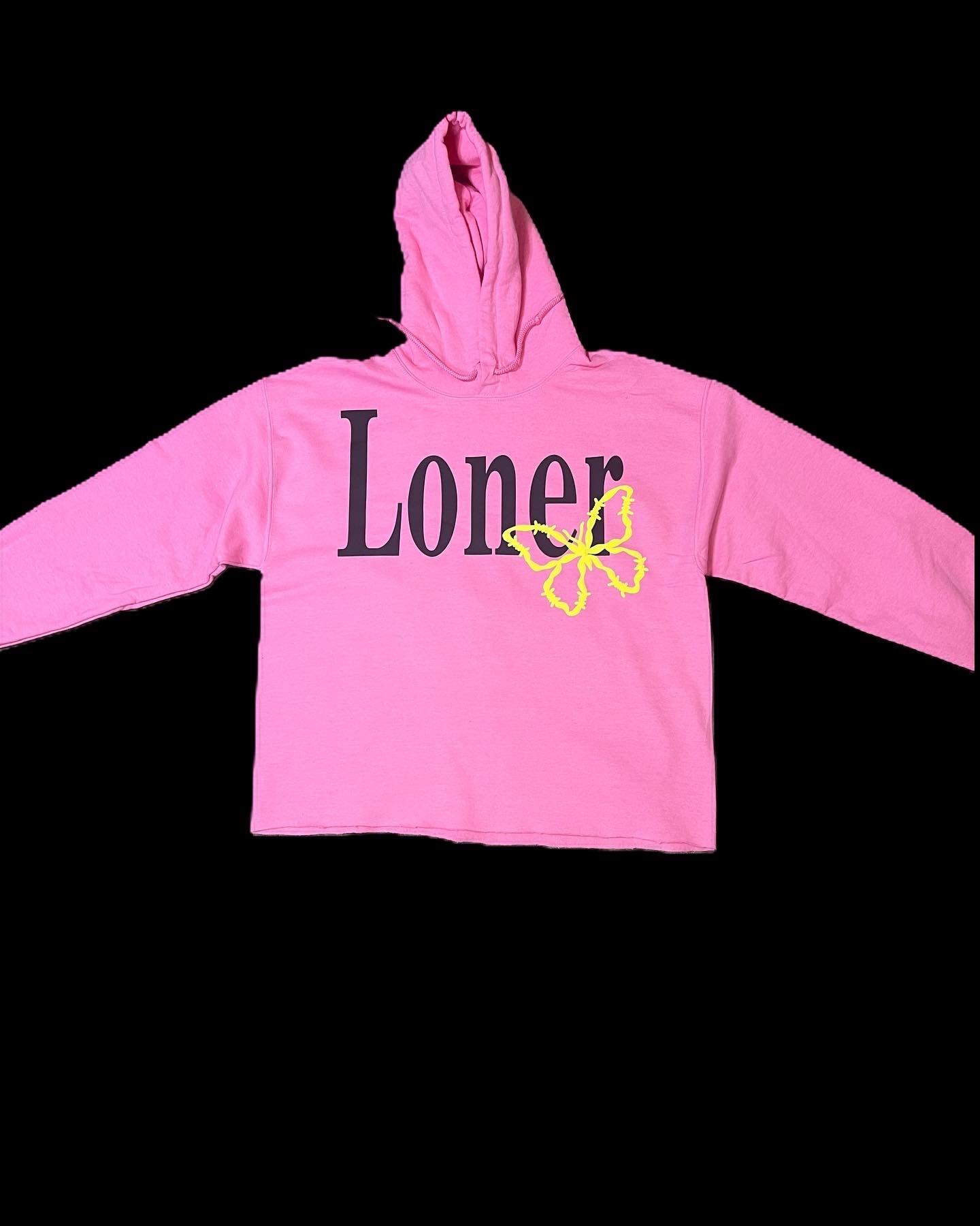 "Loner" Cropped Hoodie